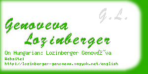 genoveva lozinberger business card